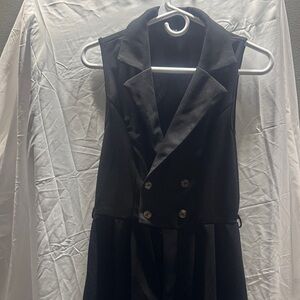 Elegant Black Sleeveless Romper